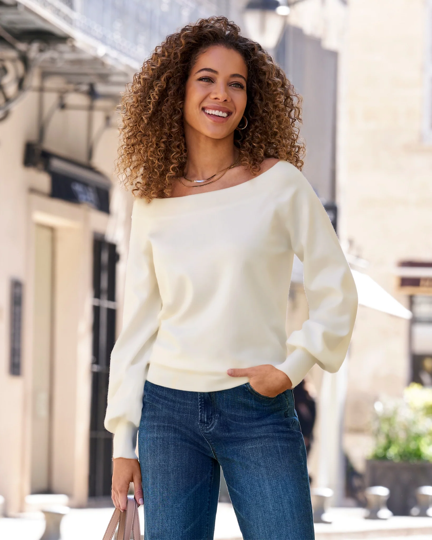 Lightweight Slouchy Sweater Off White - Mycitystee
