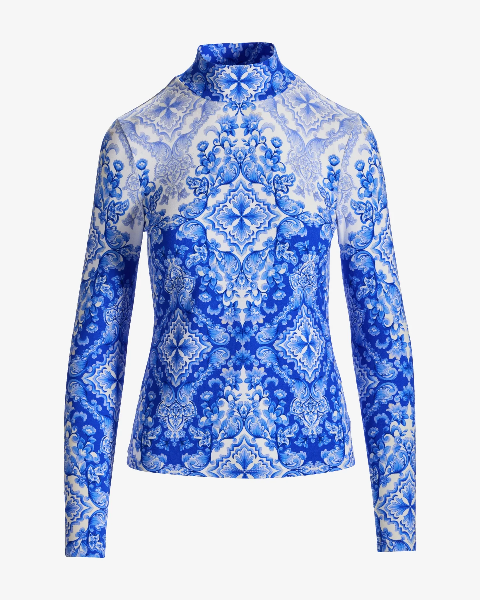 Long Sleeve Printed Turtleneck Fashion Fair Isle - Mycitystee