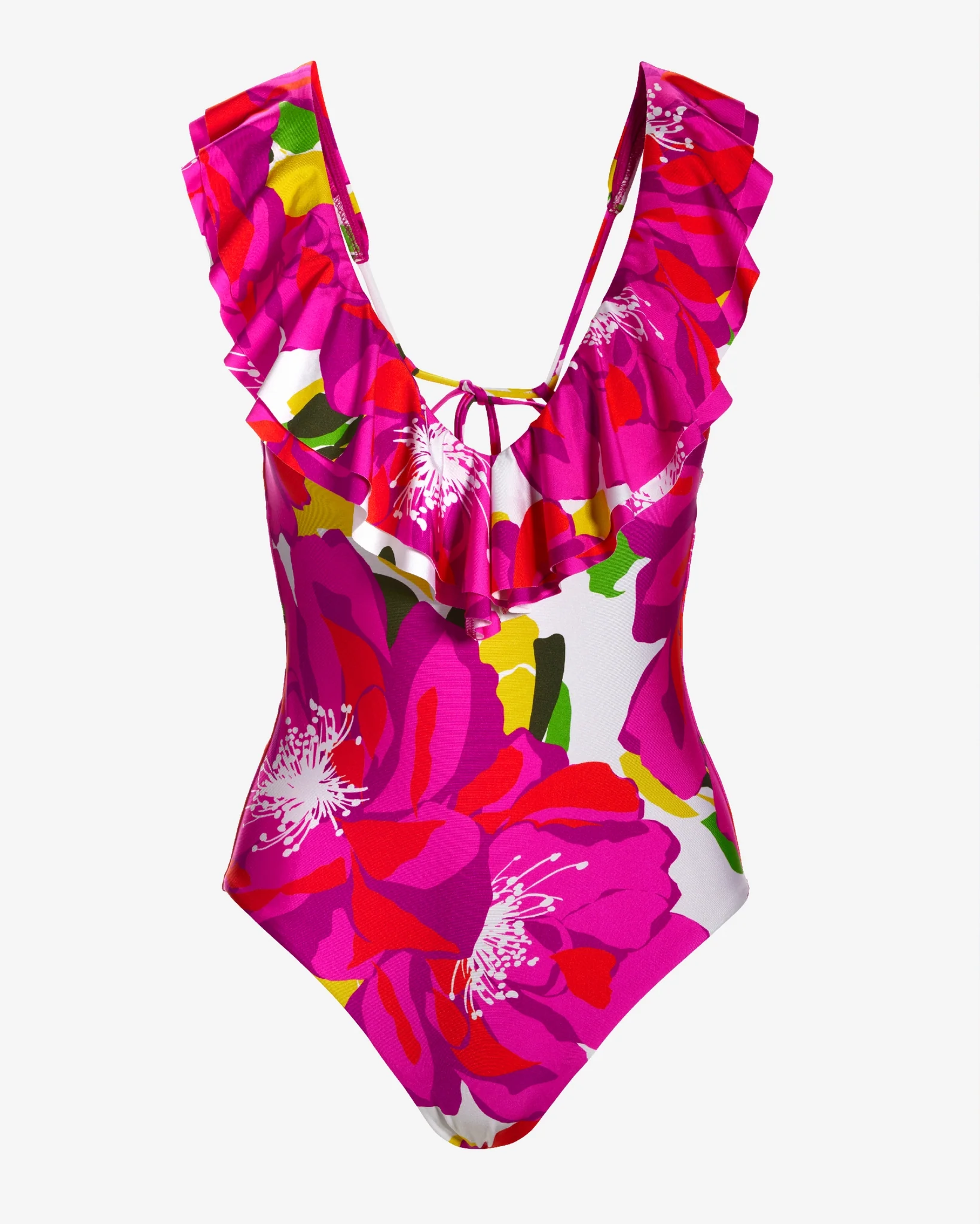 Exploded Floral Ruffle One Piece Multi - Mycitystee
