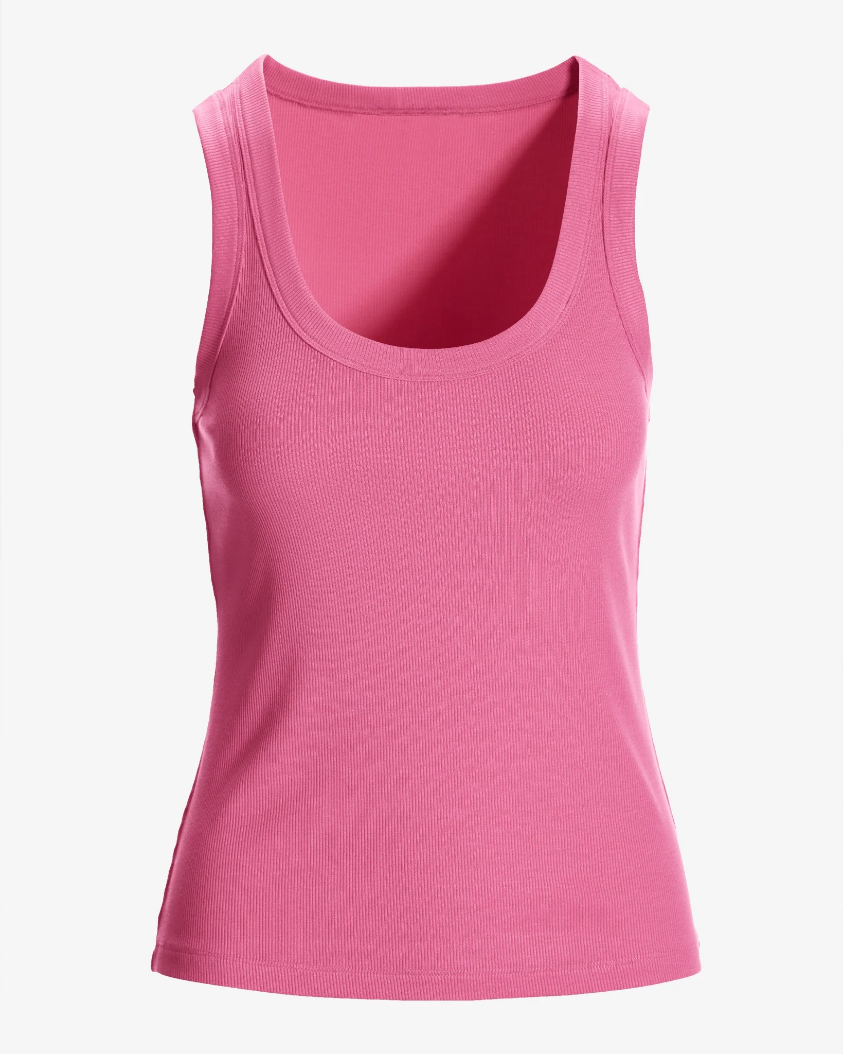 So Essential Scoop Neck Ribbed Top Aurora Pink - Mycitystee