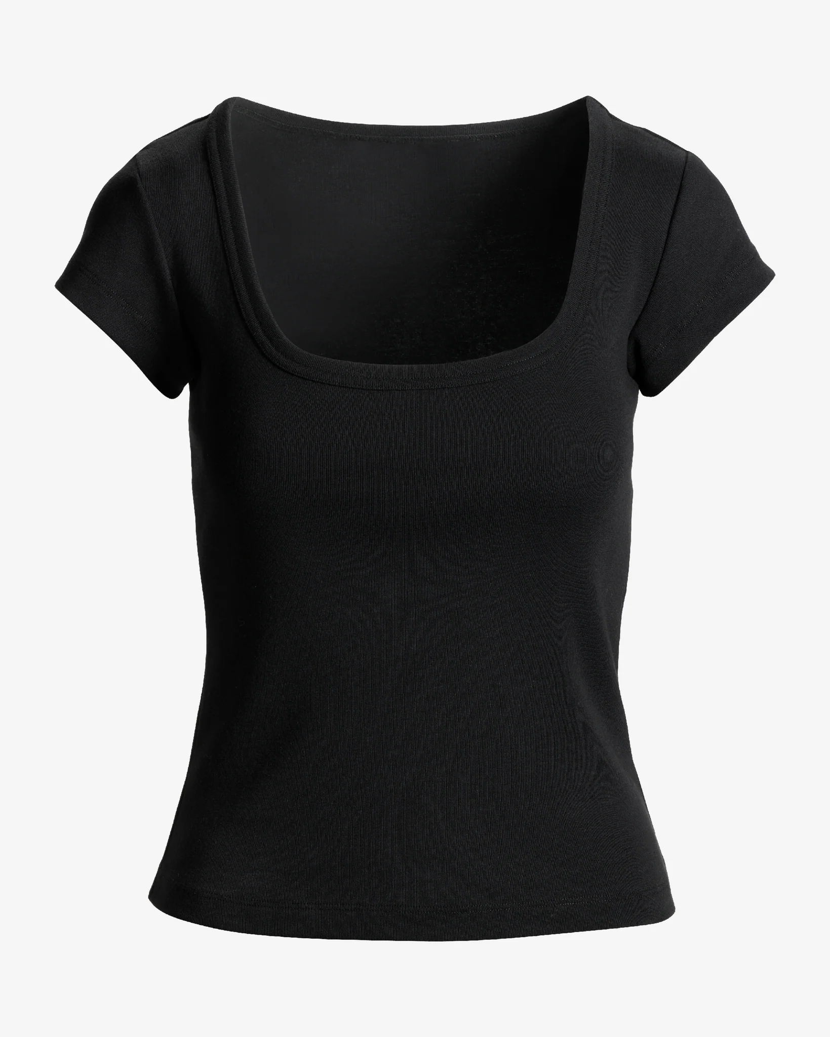 Cotton Cap Sleeve T-Shirt Proper Black - Mycitystee