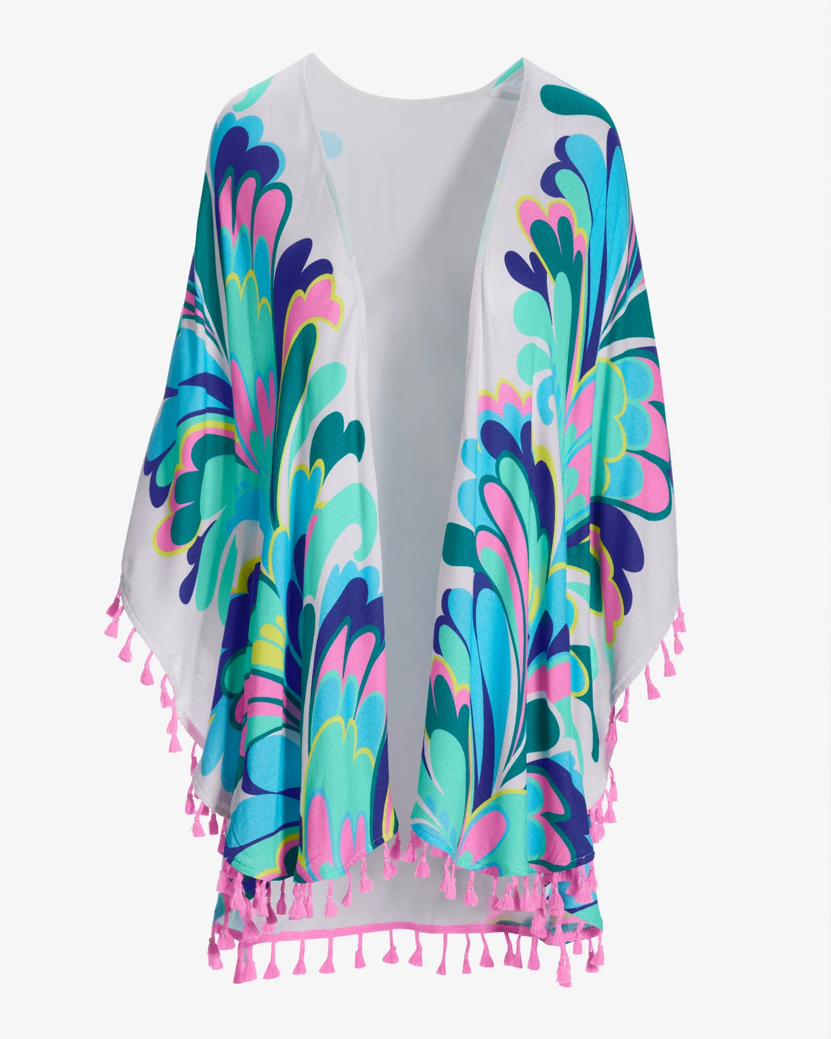 Abstract Tassel Kimono Multi - Mycitystee