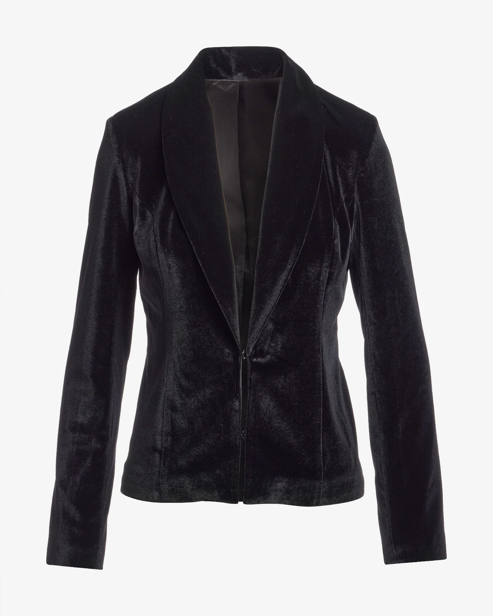 Velvet Shawl Collar Blazer Black - Mycitystee