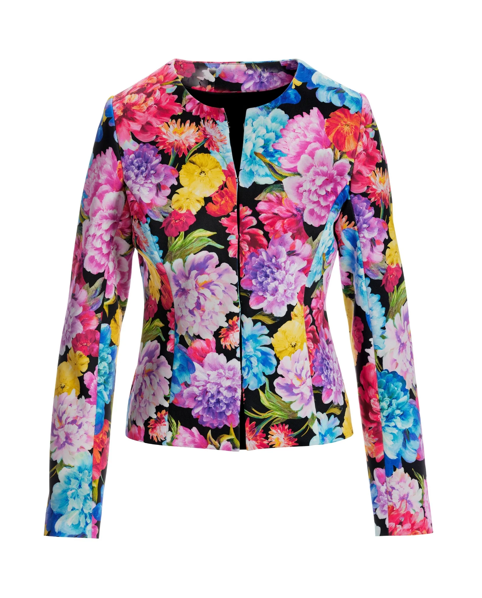 Uptown Garden Print Scuba Jacket Multi - Mycitystee