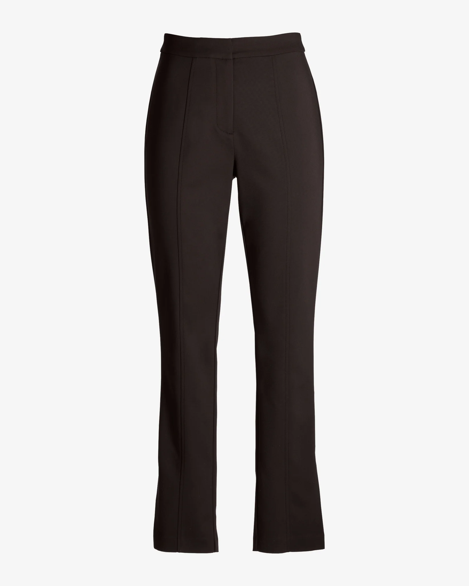 Newport Modern Slim Straight Side Slit Trouser Pant Chocolate Torte - Mycitystee