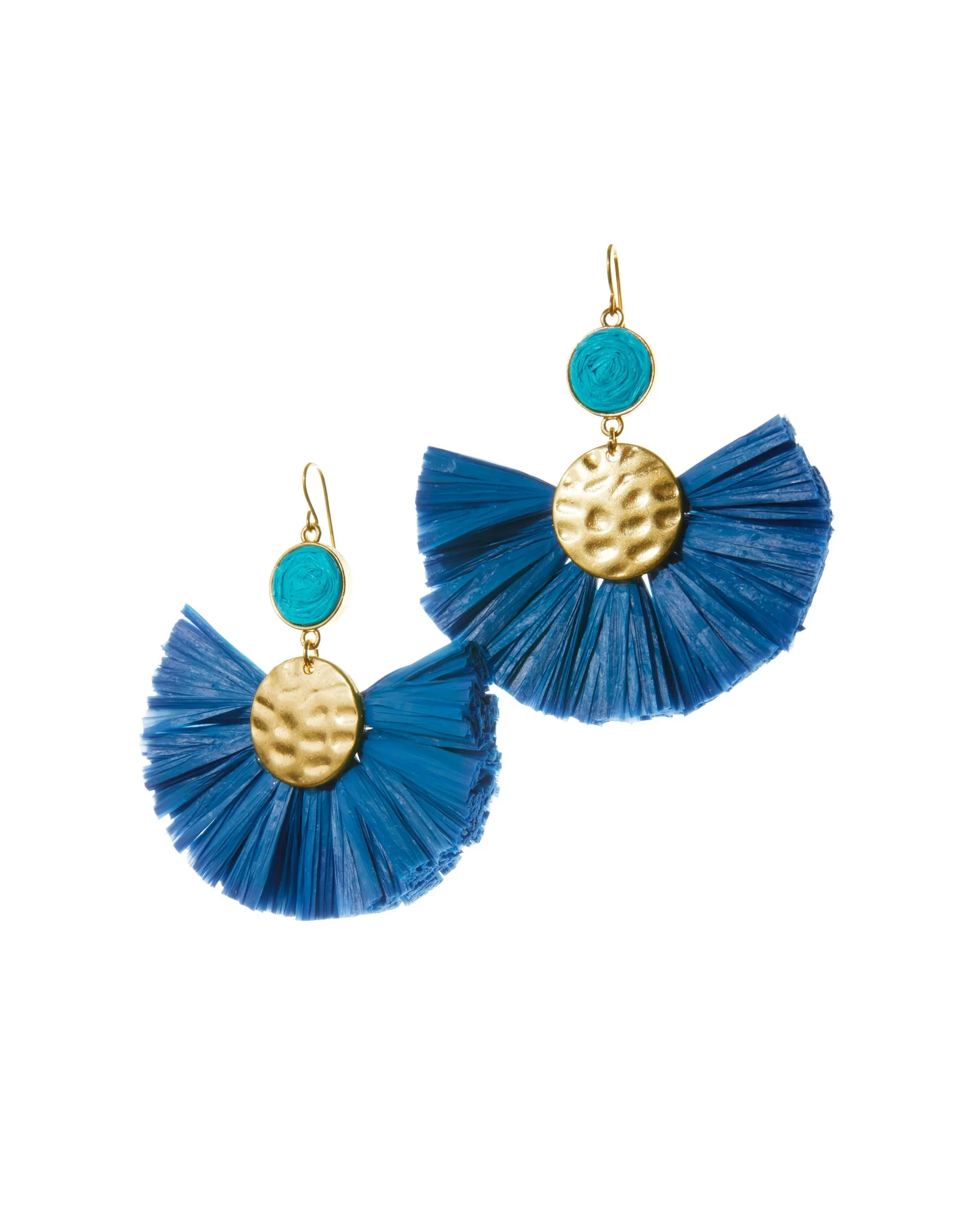 Raffia Statement Earrings Blue - Mycitystee