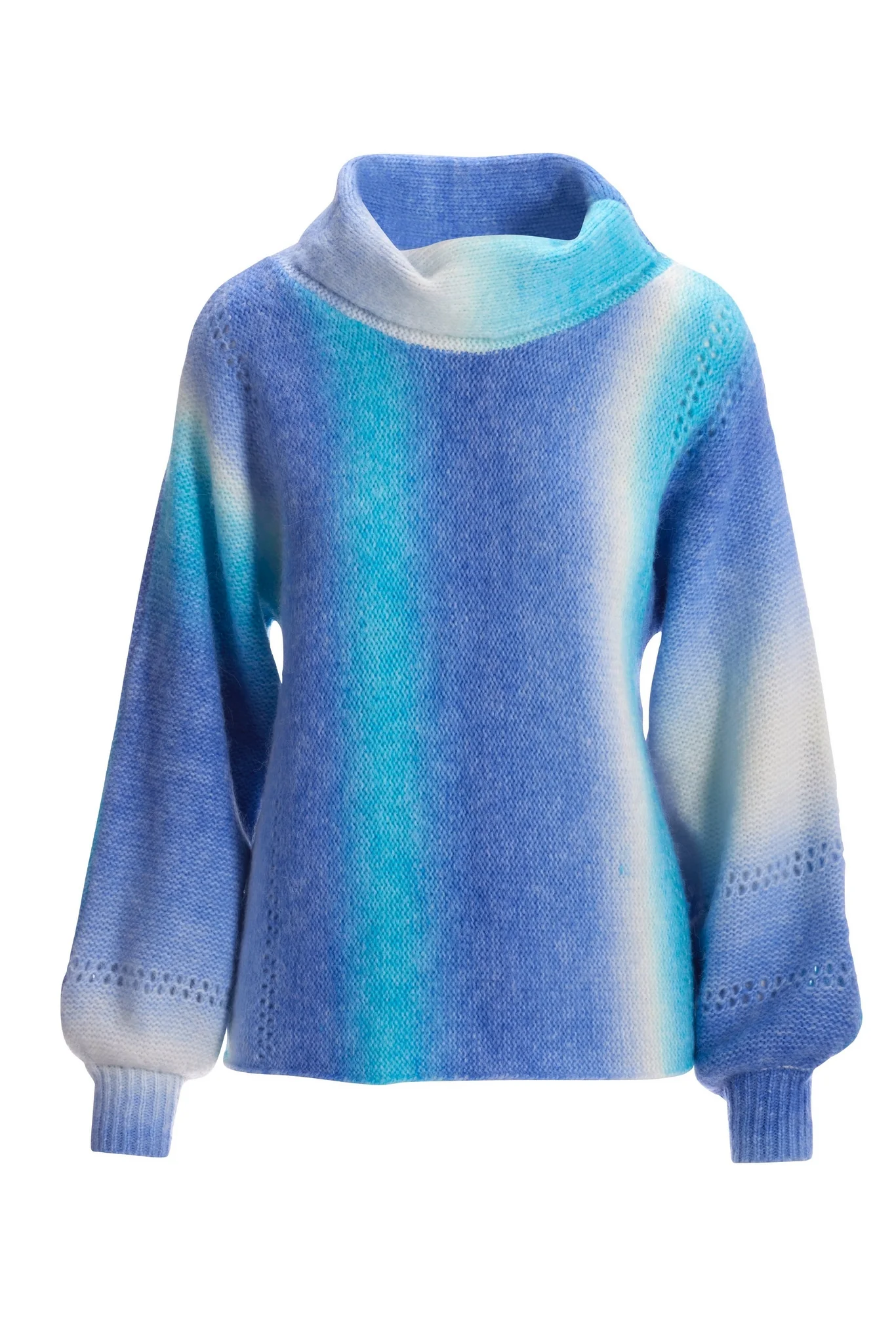 Ombre Turtleneck Sweater Blue Multi - Mycitystee