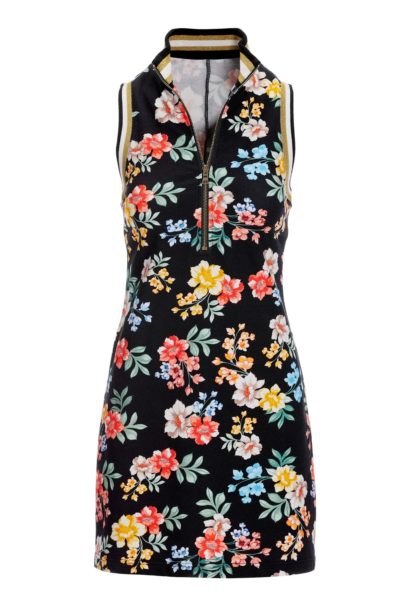Racestripe Floral French Terry Dress Multi - Mycitystee