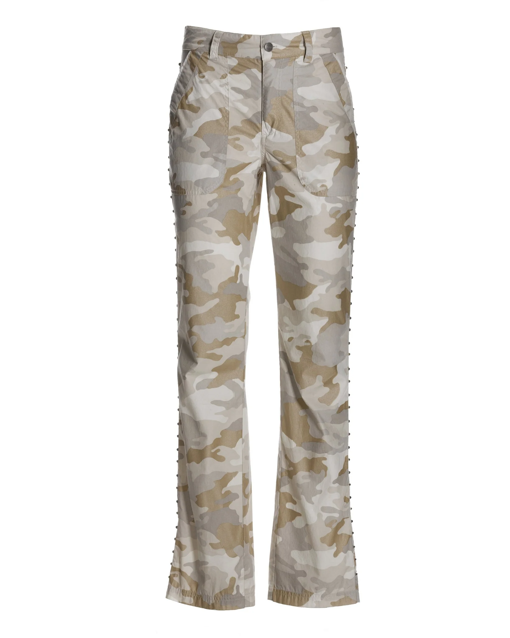 Foil Camo Embellished Cargo Pant Camo Gold - Mycitystee