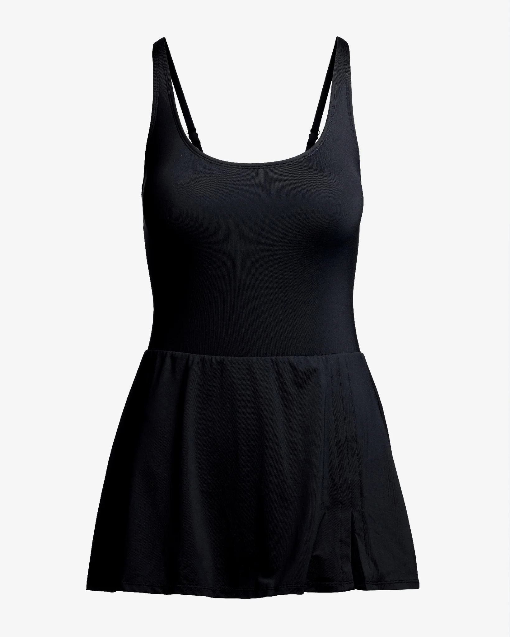 Swim Sense Scoop Neck Swim Dress Proper Black - Mycitystee