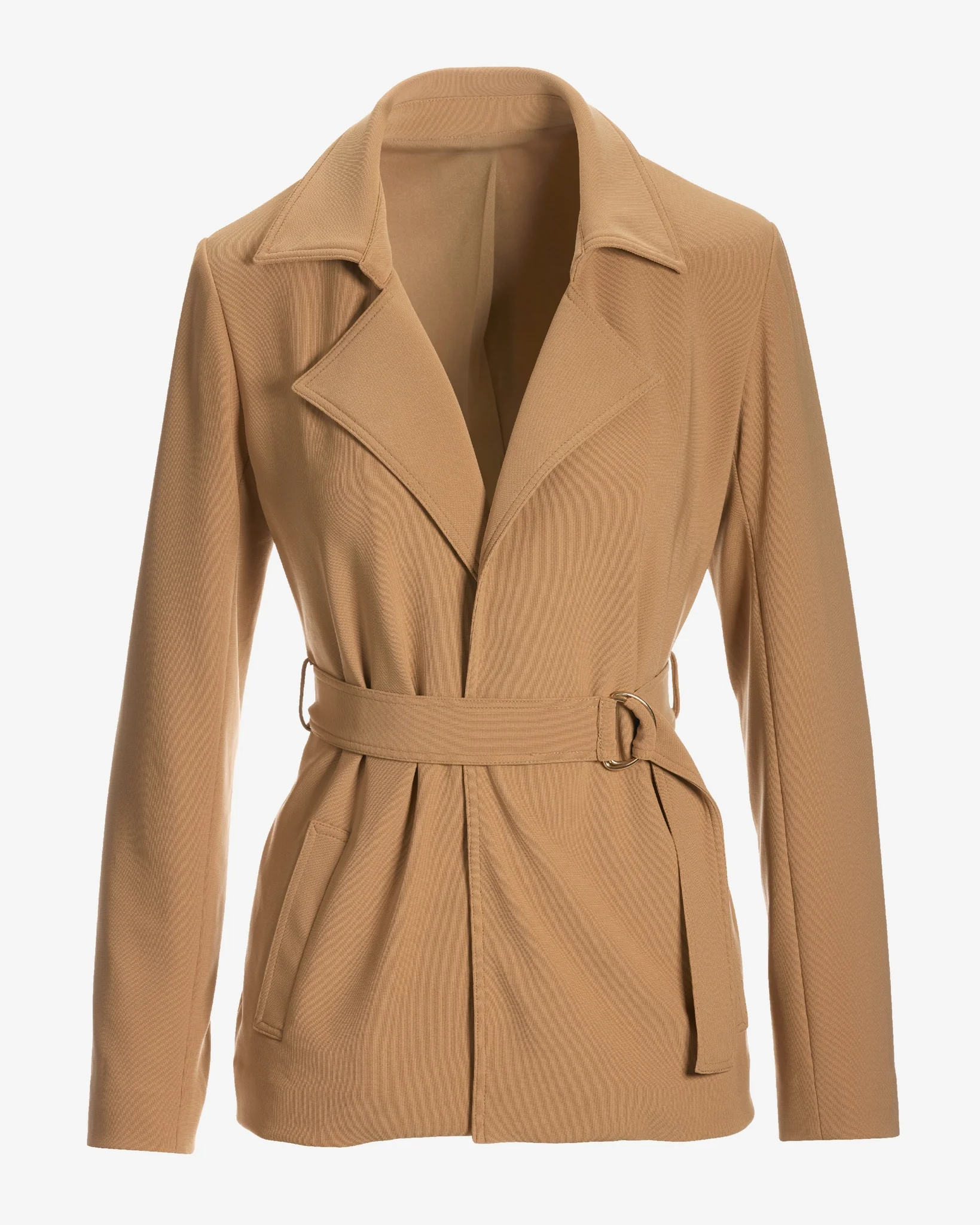 Beyond Travel Chic Wrap Jacket Camel - Mycitystee
