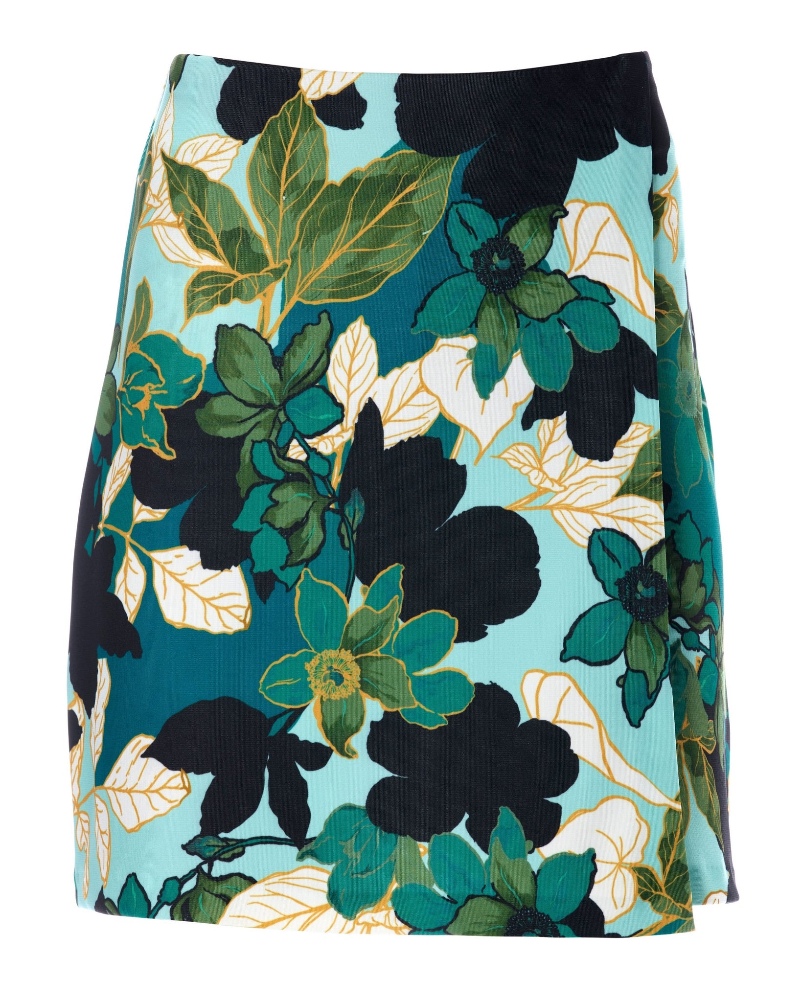 Beyond Travel Shadow Florals Print Skort Parasailing/Jet Black - Mycitystee