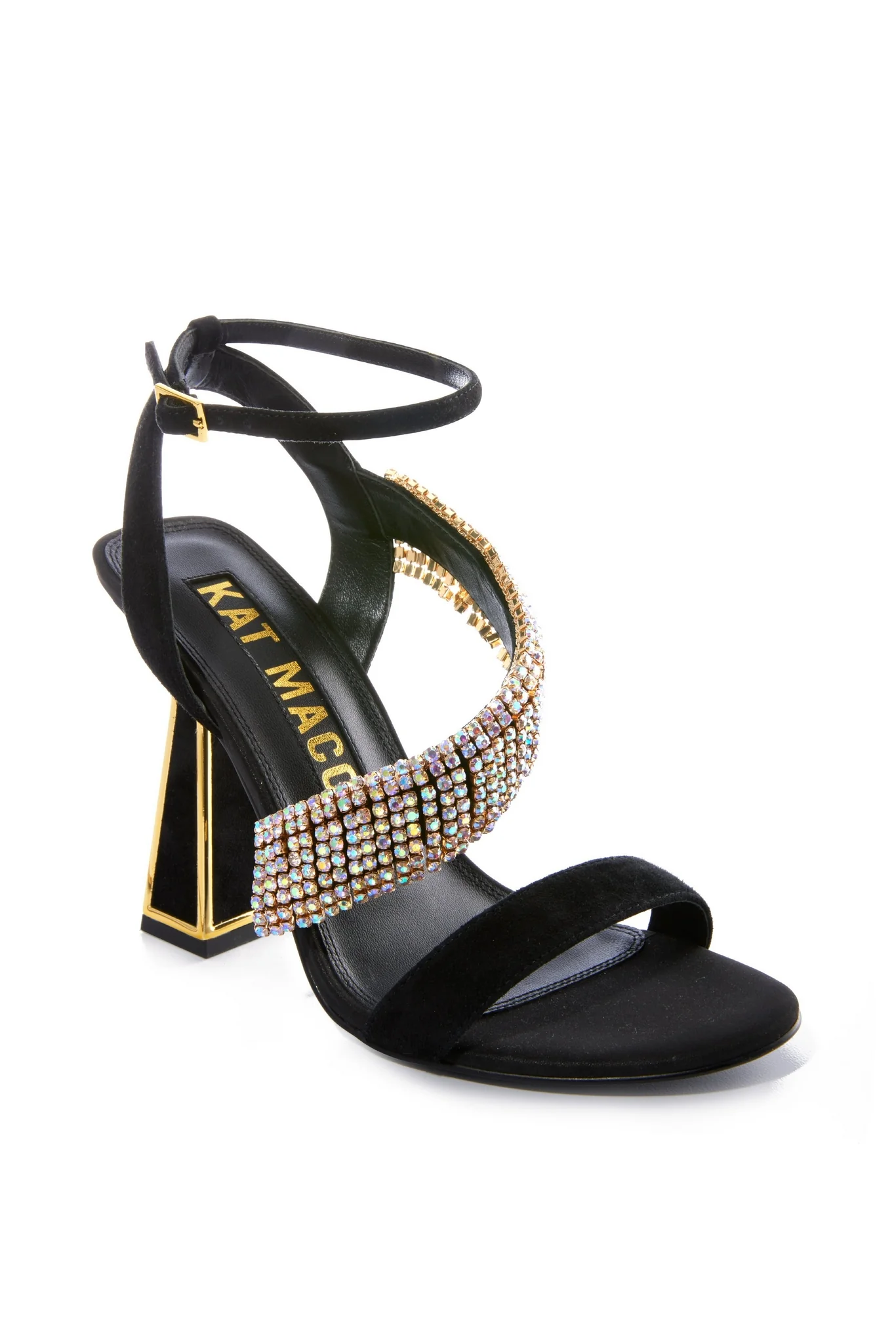 Crystal Chain Occasion Heel Black - Mycitystee