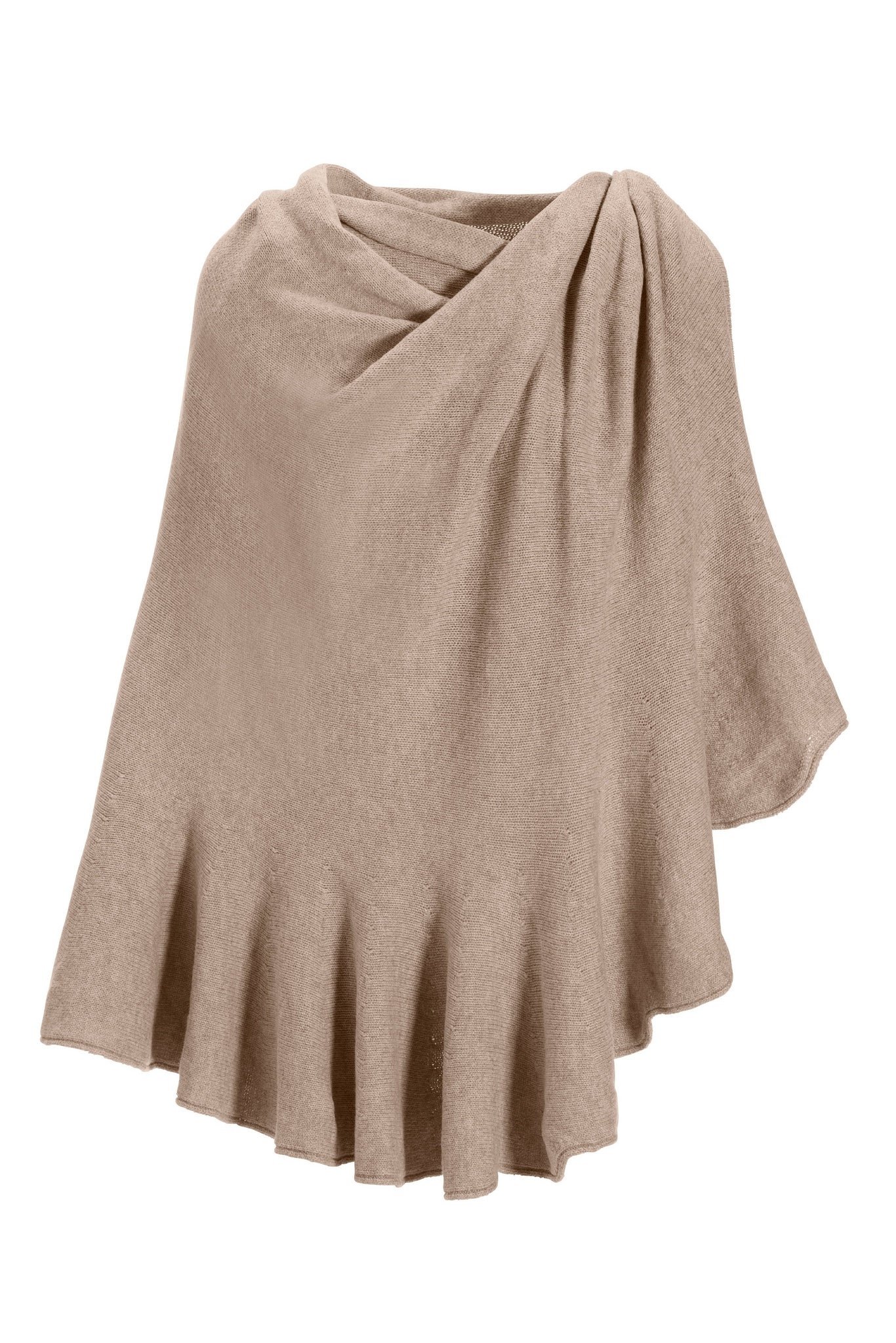 Ruffle Detail Wrap Heathered Oatmeal - Mycitystee